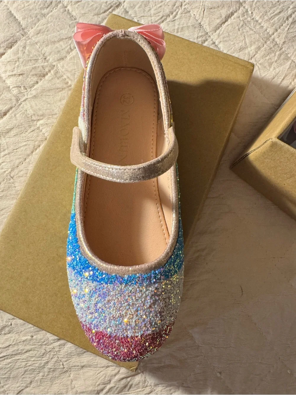 Girls' Glitter Mary Jane Shoes in Multicolor